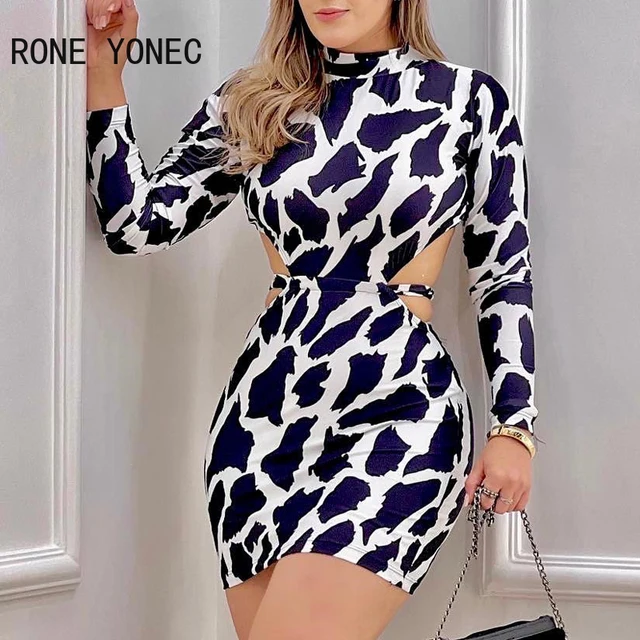 Leopard Sexy Long Sleeve Dress | Dress Turtleneck Leopard Print - Women  Sexy Elegant - Aliexpress