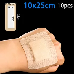 Pack of 10 Sterile Waterproof Breathable Adhesive Bandage Cushions (Skin color 25)