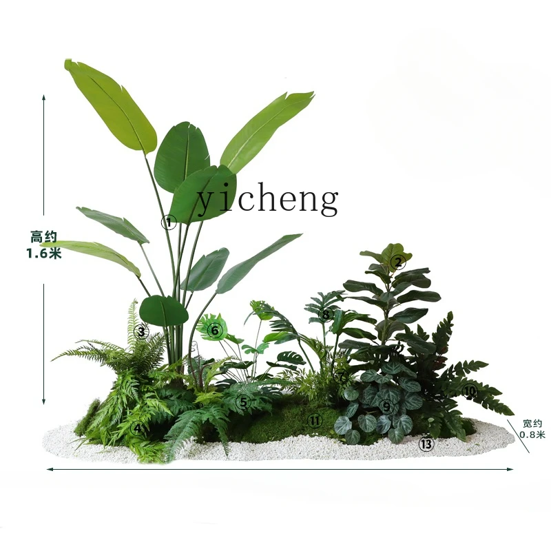 

Zc Green Plant Landscaping Decoration Simulation Green Plant Landscape Combination Outdoor Bionic Indoor Landscape