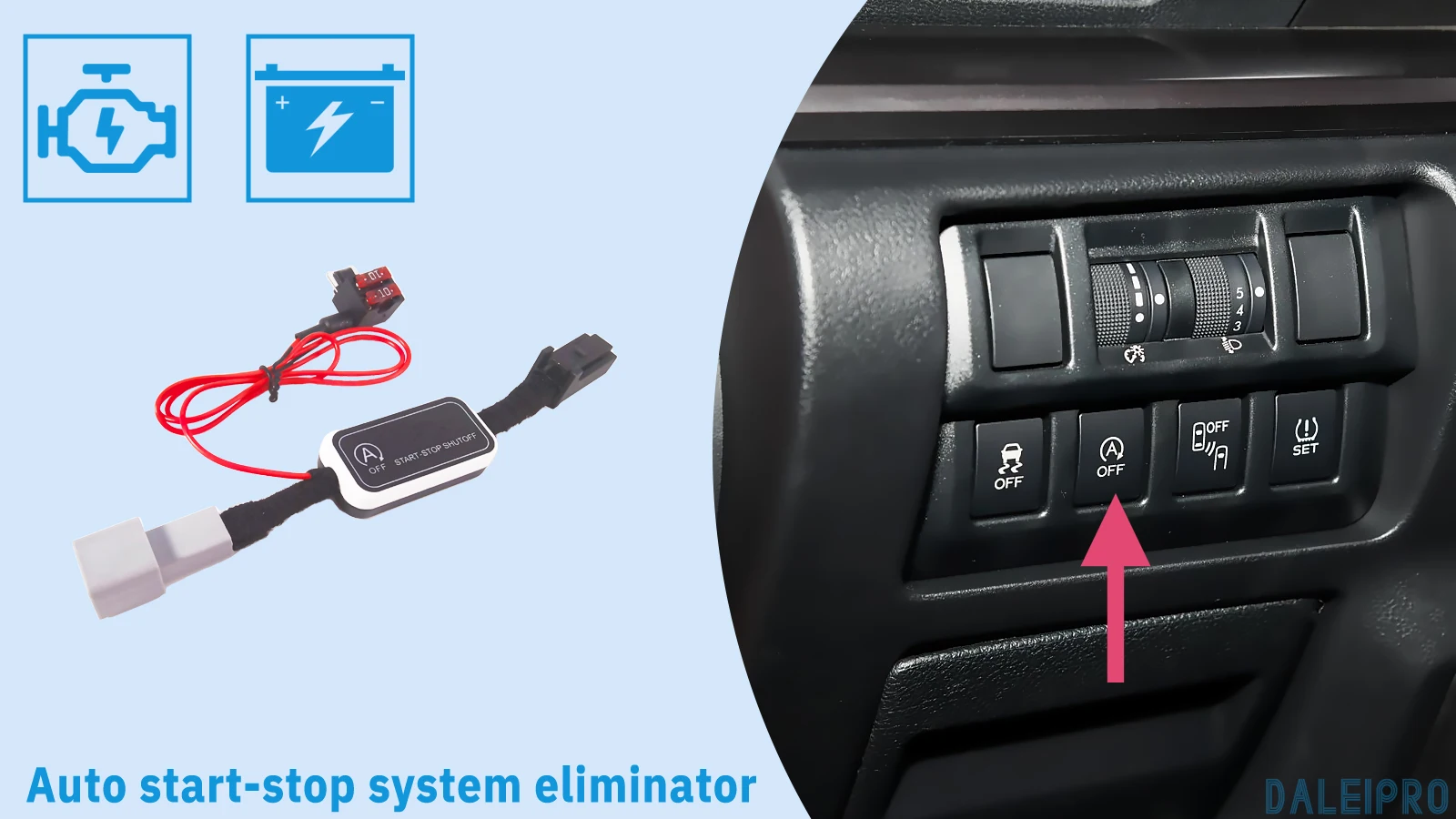 Für Subaru XV Crosstrek 2018–2021 2022, automatisches Stopp-Start-Motorsystem, behinderte intelligente Abschaltung, Auto-Start-Stopp-Eliminator – Detail 1