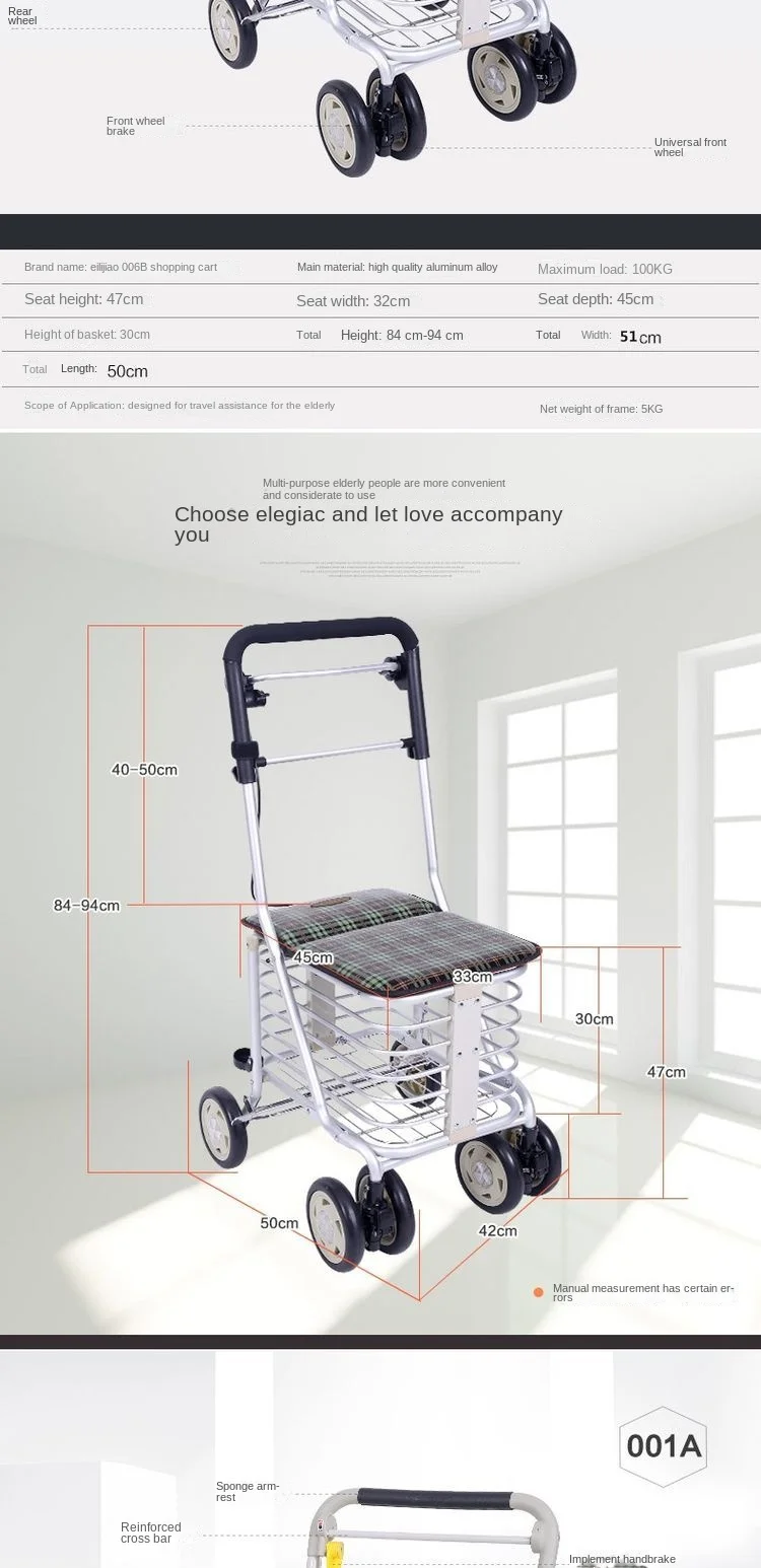 Elderly Handcart For Grocery Shopping Walking Assistance Elderly Shopping Cart Small Cart For Walking Assistance Folding 9 Elderly Handcart For Grocery Shopping Walking Assistance Elderly Shopping Cart Small Cart For Walking Assistance Folding 5