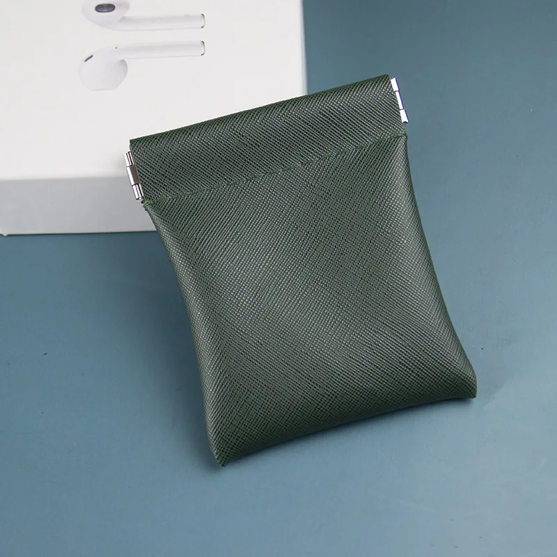 Fashion PU Leather Change Purse for Men Women Black Brown Mini Coin Purse Card Holder Money Bag Small Coin Storage Wallet Purse