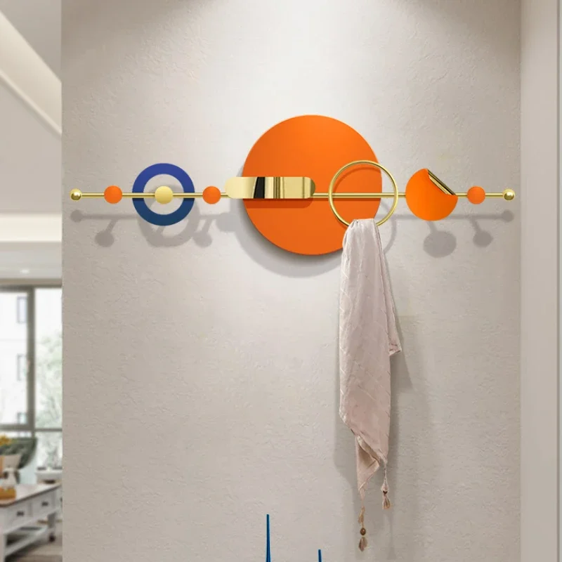 

Light Luxury Fashion Room Decoration Accessories Hangers Hallway Furniture Hanger No Need To Punch Holes Bedroom Wall Coat Rack