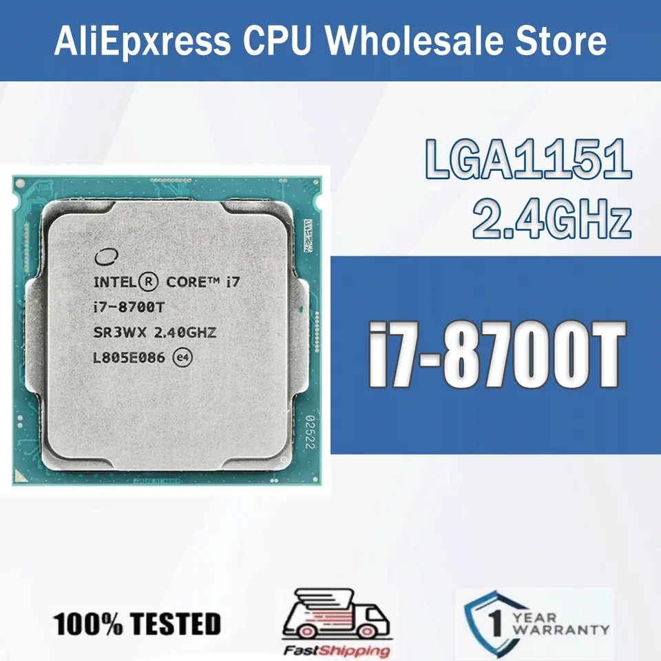 インテル Core i7-8700T 2.4GHz 6コア 12スレッド 12M 35W i7 8700T