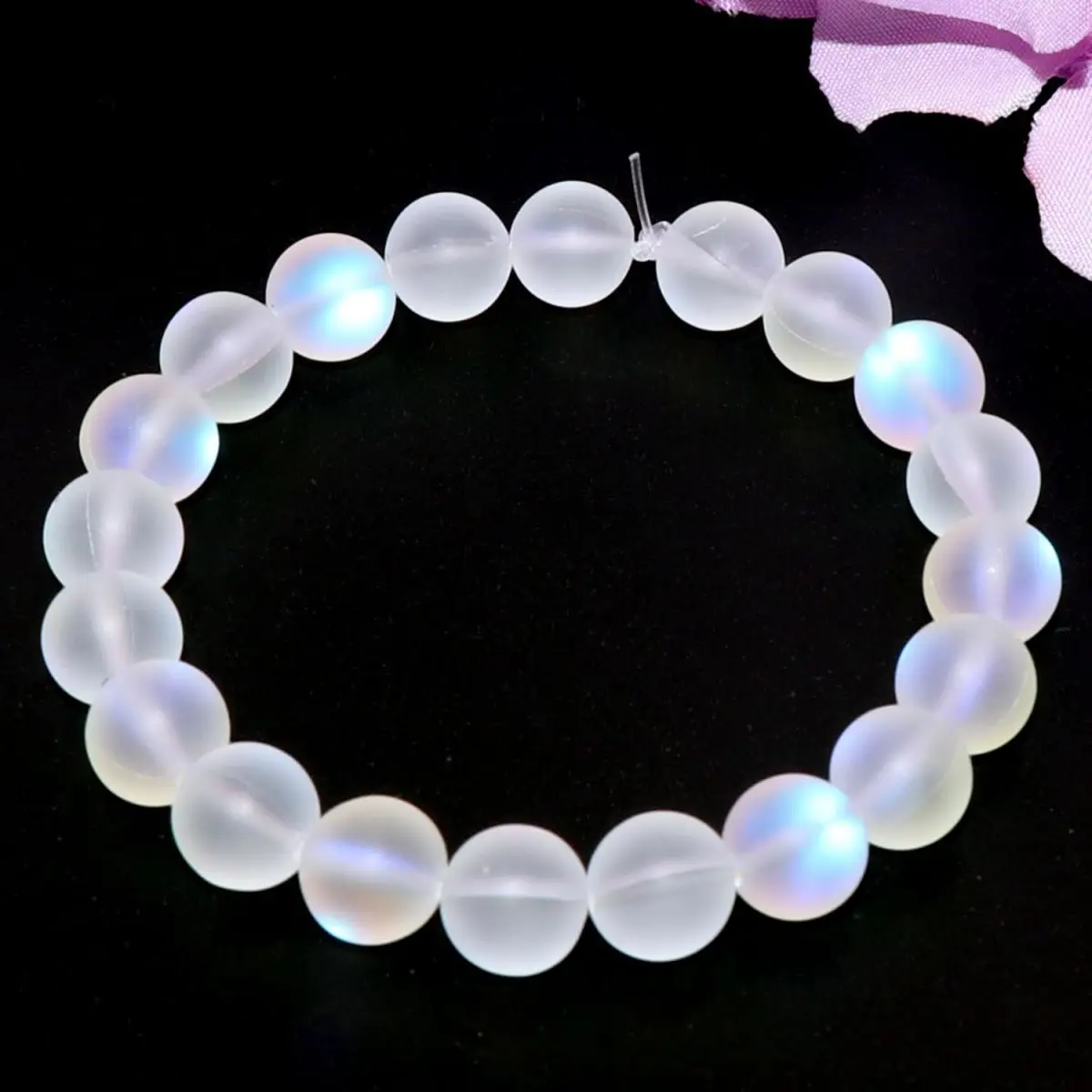 Matte White Aurora Crystal Beads 3
