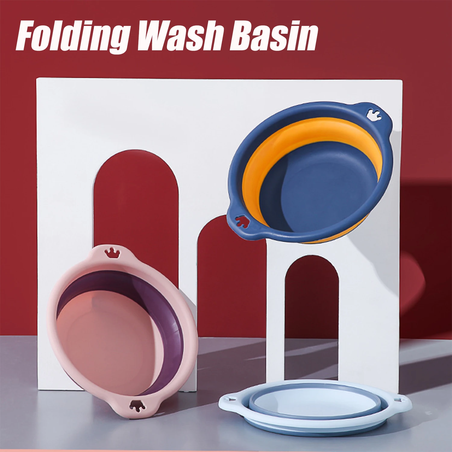 

Plastic Folding Basins Portable Wash Basins Laundry Tub Adult Baby Bath Basin Bathroom Kitchen Accessories Household Supplies