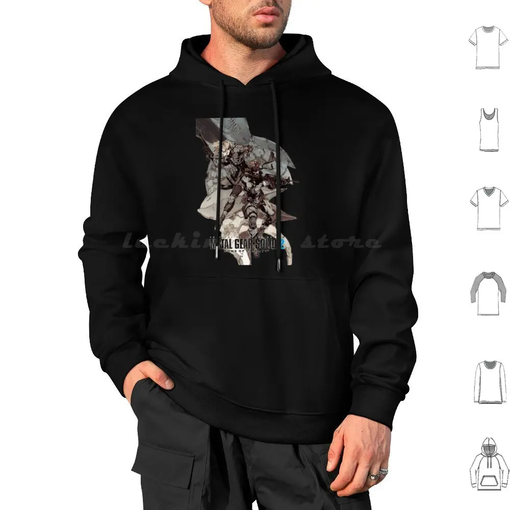 Metal Gear Solid 2 Raiden E Snake Hoodie Cotton Manica Lunga Mgs2 Mgs Metal Gear Solid Metal Gear Solid 2 Metal Gear
