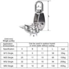 2pcs M25 Single Pulley Block Mini Rope Pulley in Stainless Steel 25mm Pulley Roller Flagpole Pulley Loading 150kg 6