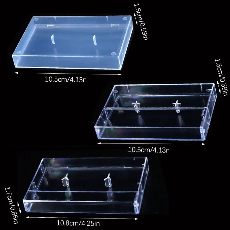 Storage Box 1PC Transparent Cassette Tape Dustproof Audio Magnetic Recording Blank Tape Case For Organizing And Protection tape storage box