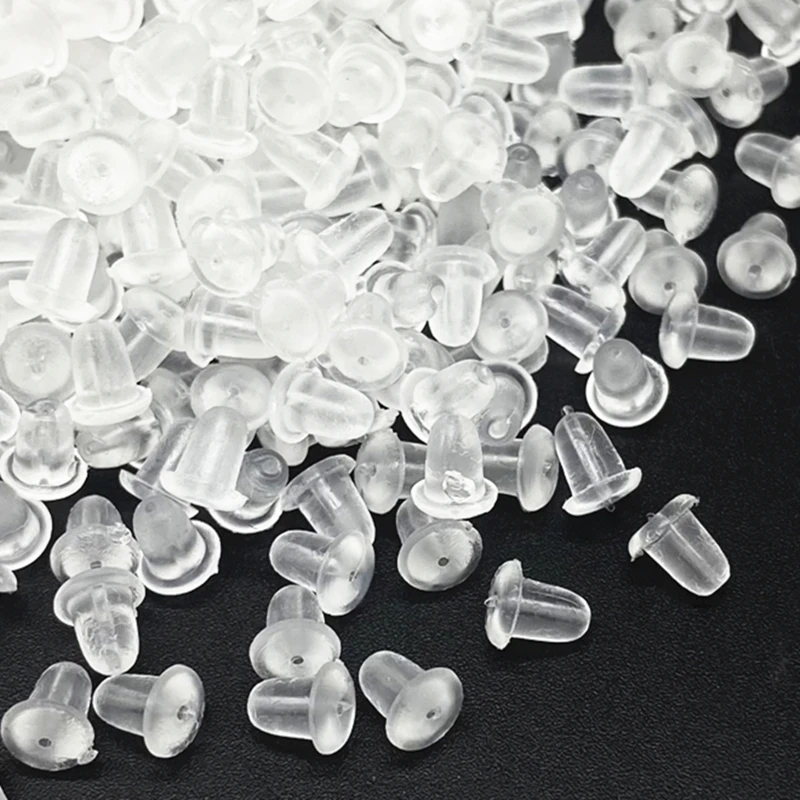 

200pcs/lot Soft Silicone Rubber Earring Back Stoppers For Stud Earrings DIY Jewelry Making Earring Findings Accessories