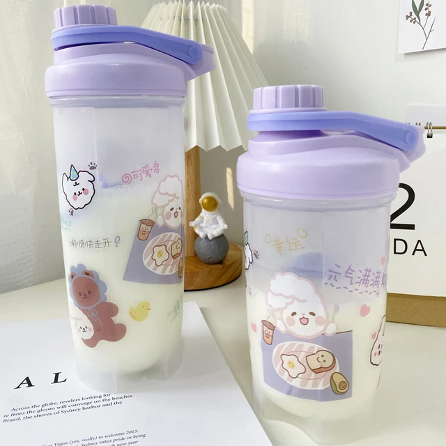 Hello Kitty Shaker Cup Water Cup Cute Cartoon 400ml Women Girl Anti-drop  Protein Powder Stirring Ball Straight Drink Cupp Gift - AliExpress