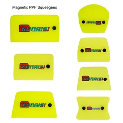 Window Tinting PPF Squeegee Kit with Magnet Car Clear Paint Protect Film Applicator Vinyl Wrap Tool Soft TPU Scraper for Clean