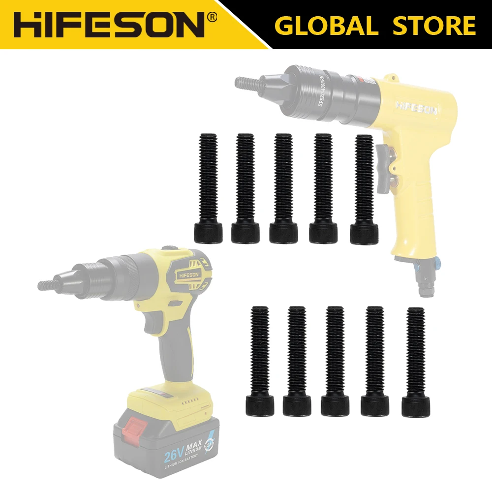 HIFESON-공압 리벳 헤드 40mm, 전기 리벳 헤드 교체 나사 리벳 너트 건..