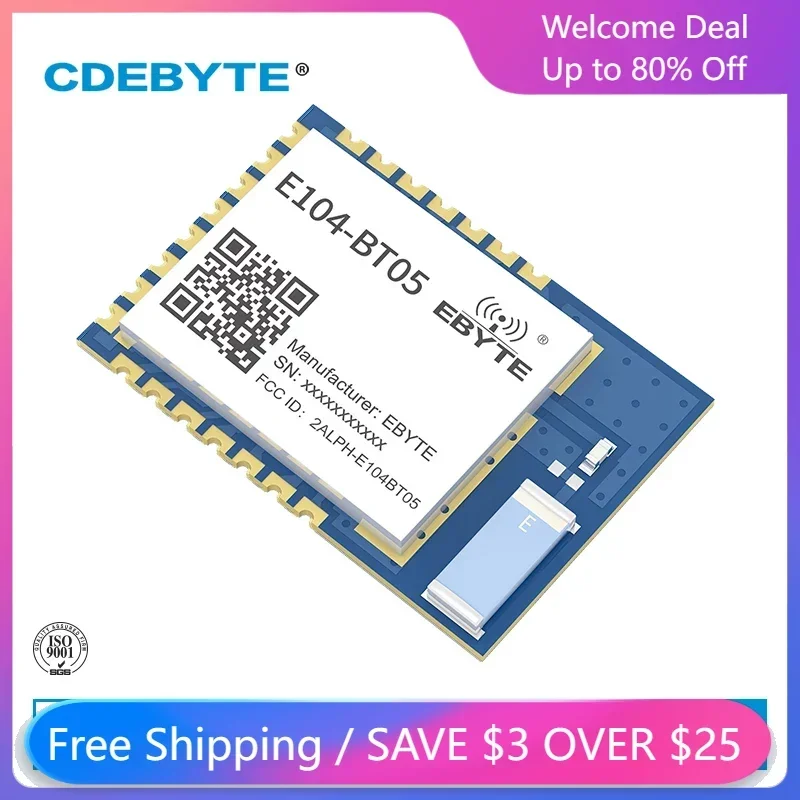 

5 шт./лот TLSR8266 Bluetooth BLE4.2 UART SMD приемопередатчик E104-BT05 70m Slave Прозрачная передача маломощный беспроводной модуль