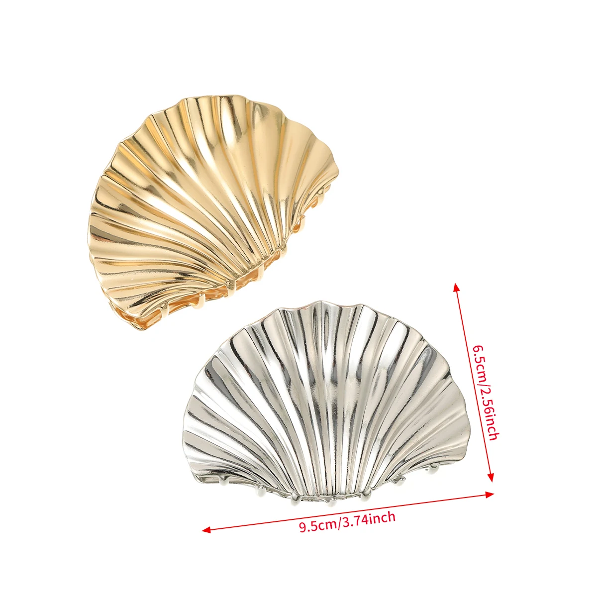 9.5cm Alloy Shell Gripper Hair Claw For Women Elegant Golden Hairpin Hair Crab French Holiday Bohemia Hairpin Clamps Headwear