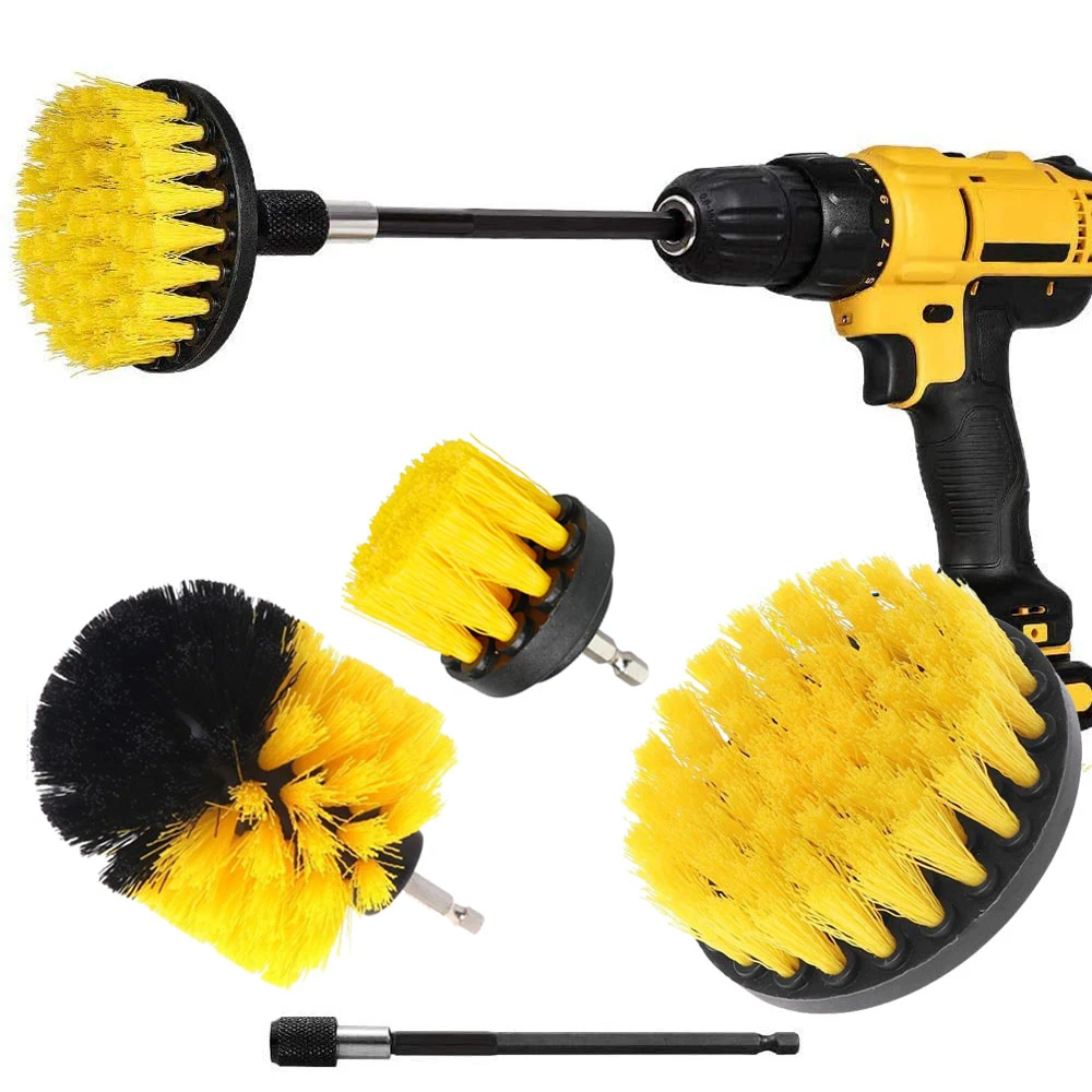 car dash camera front and rear Drill Brush Attachment Set Power Scrubber Wash Cleaning Brushes Tool Kit with Extension for Clean Car Wheel Tire Glass windows car dash camera front and rear