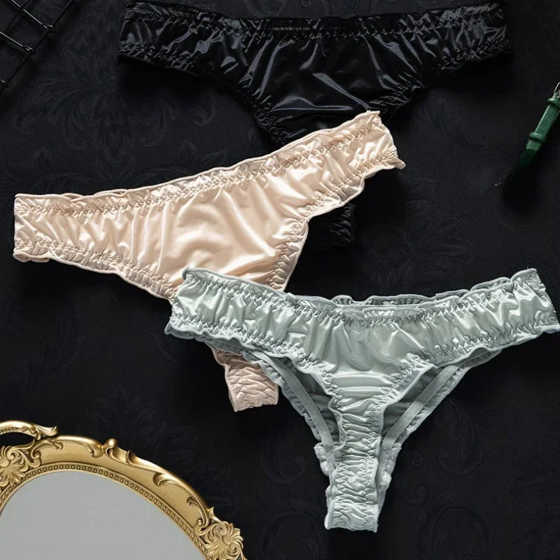 Women Panties Seamless Perspective Thong Underpants Intimates Lingerie