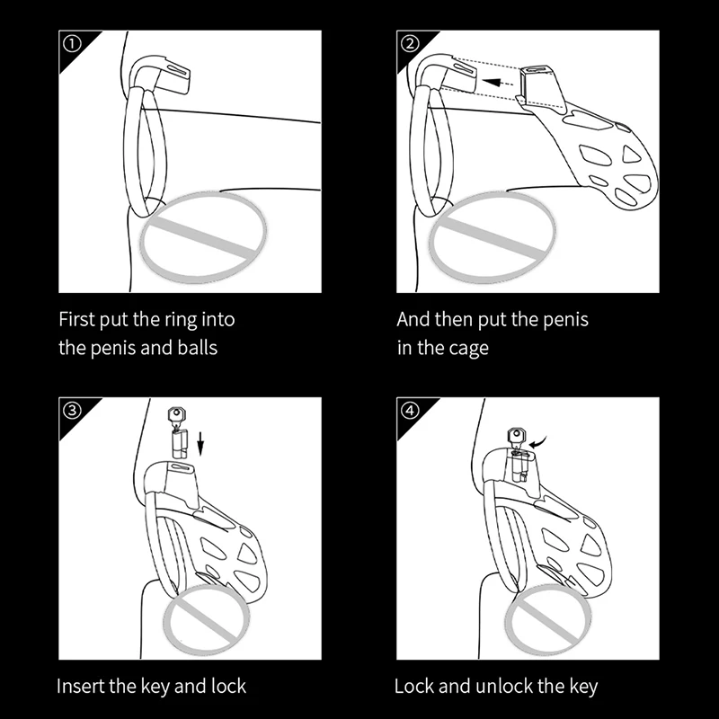 Penis Chastity Cage Chastity Lock Sex Toy Chastity Cage Accessory Jeusn Male Chastity Cage Sex Toys Discreet Sissy Femboy Chastity Cock Cage Device Penis Rings Male With 3 Size Men's Adult Goods