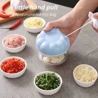 1pc Blue/Pink Manual Garlic Masher Hand Pull Kitchen Household Type Garlic Blender Braised Minced Garlic Kitchen Gadgets 2