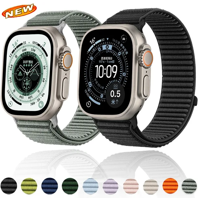 Bracelet en Nylon tissé pour Apple Watch, 49mm 46mm 45mm 44mm 42mm 41mm 40mm, bracelet de Sport iWatch série Ultra 3 2/11 10 9 8 7 6 5 SE3 1