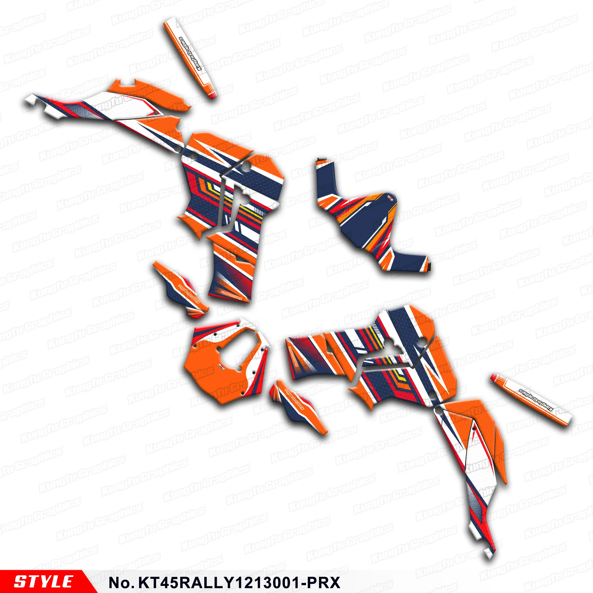 

Aftermarket Vinyl PVC Decals Personalised Stickers for KTM Rally 450 2012 2013, KT45RALLY1213001-PRX