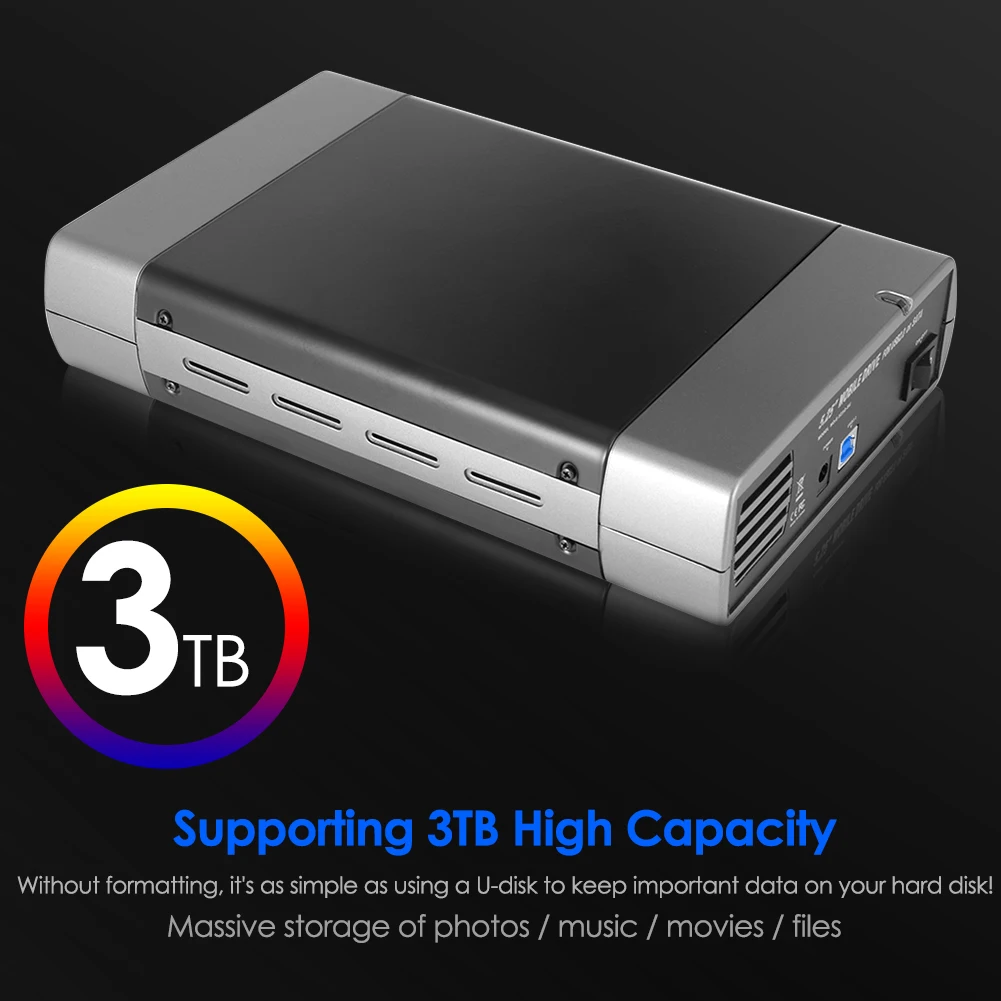 5.25 inch External Optical Drive Case Enclosure Box Adapter Hard Disk Case Support DVD HDD Box 6 Speed Recording Hard Disk