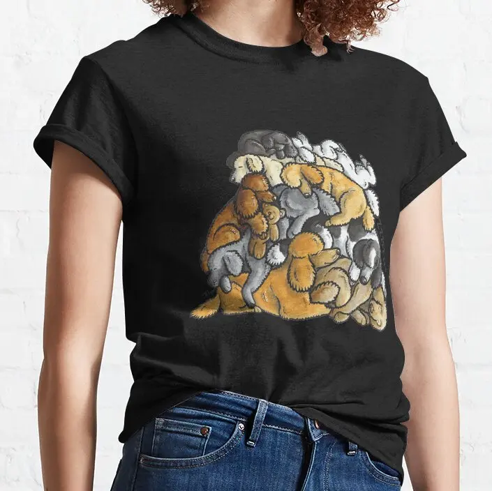 

Sleeping pile of Poodle dogs T-Shirt t shirt women oversized t shirt