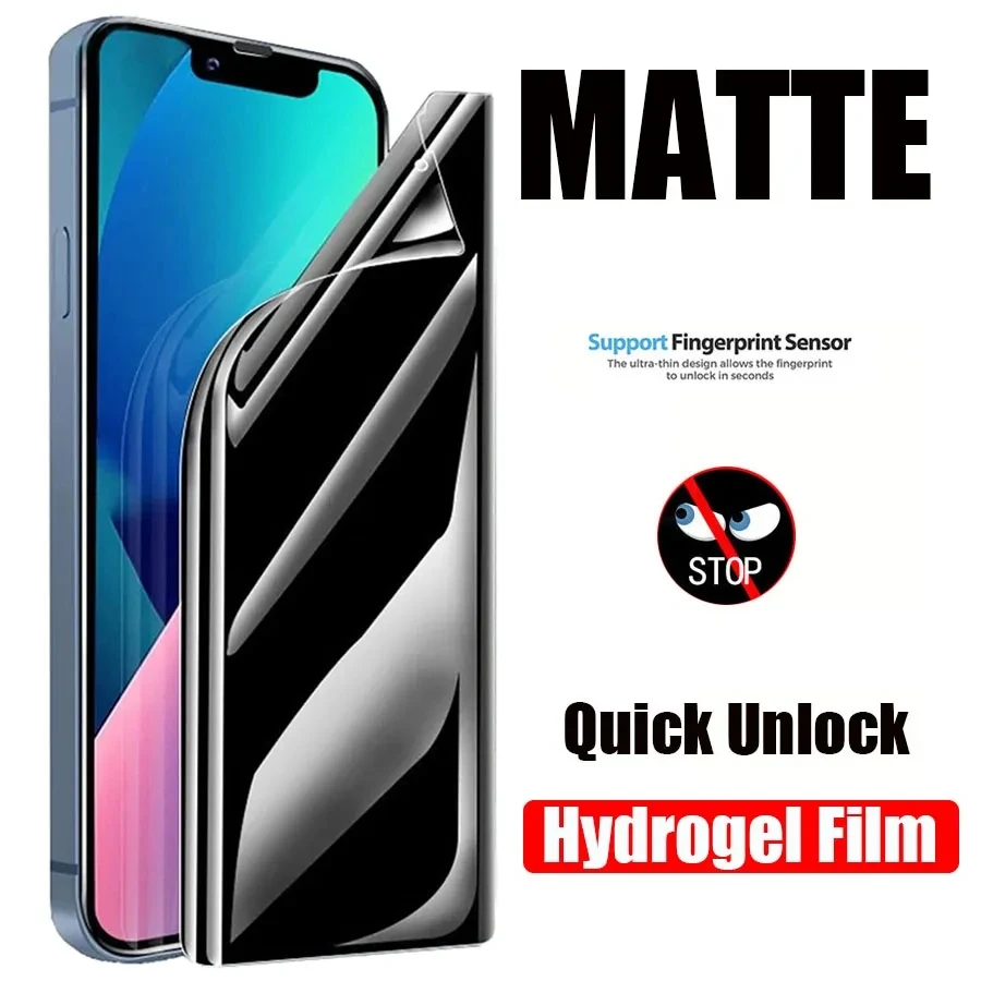 

Анти-шпионская Гидрогелевая пленка для iPhone 13 12 11 14 15 Pro Max 8 7 Plus защита экрана конфиденциальности для iPhone 11 14 Pro XR XS MAX пленка