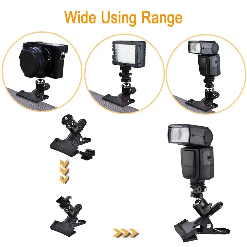 1 Pair Cross Stitch Clip Clamp Non-slip Table Edge Embroidery Clip Adjustable Table Clamp 360 Rotation Metal for Camera Tripod