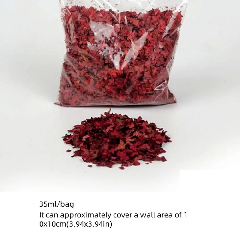 Static Model Miniature Leaves Model Miniature Terrain Layout Scene Micro Landscape Leaves 35ml Grass Tufts DIY Miniature Leaf