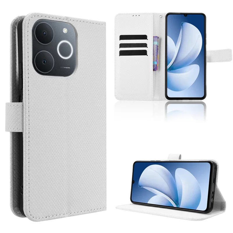 Elegant Leather Flip Wallet Case with Magnetic Closure