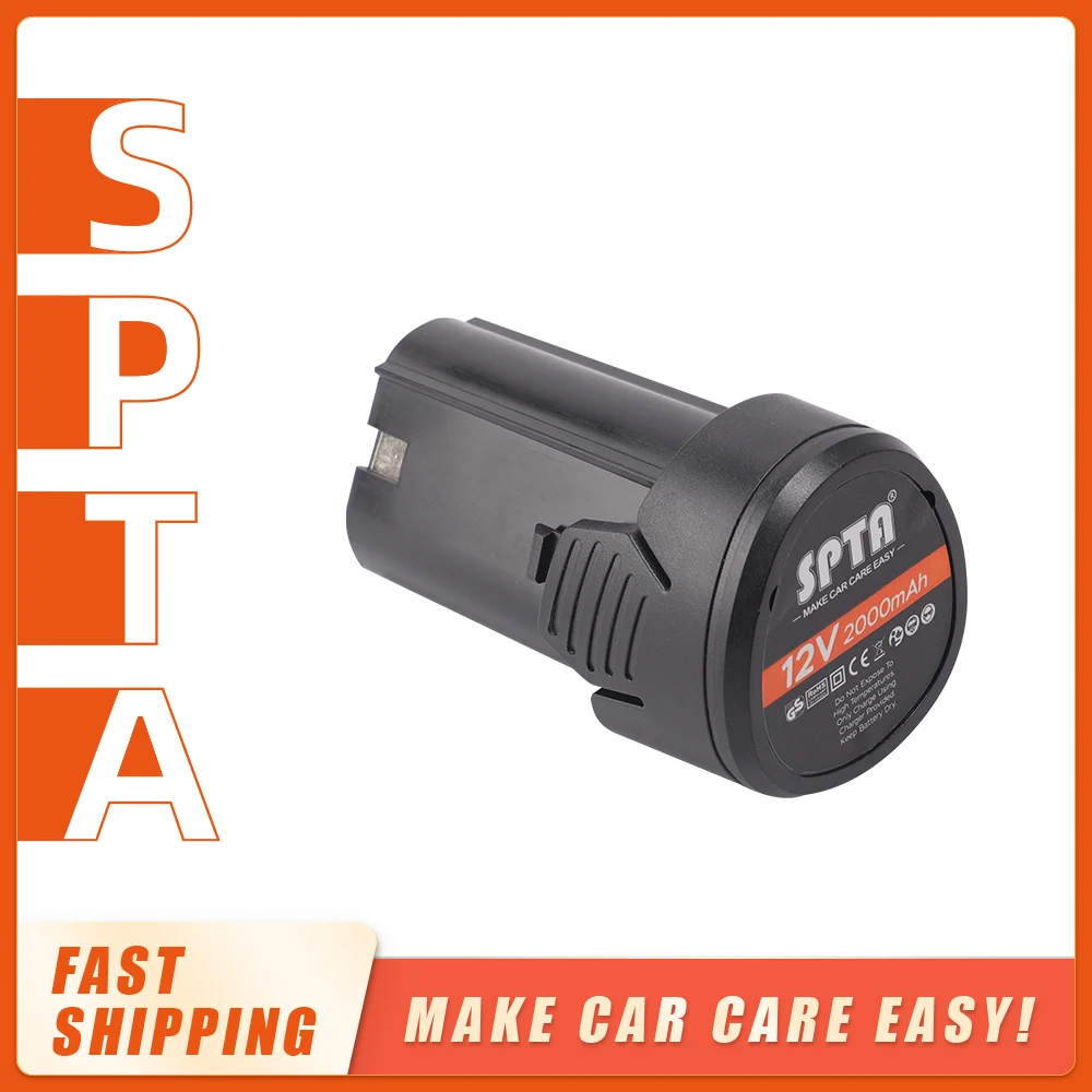 SPTA Original 12V 2000mAh Lithium ion Rechargeable Battery For SPTA 12V Cordless Buffer Polisher 8mm DA Polisher SPTA-LD601