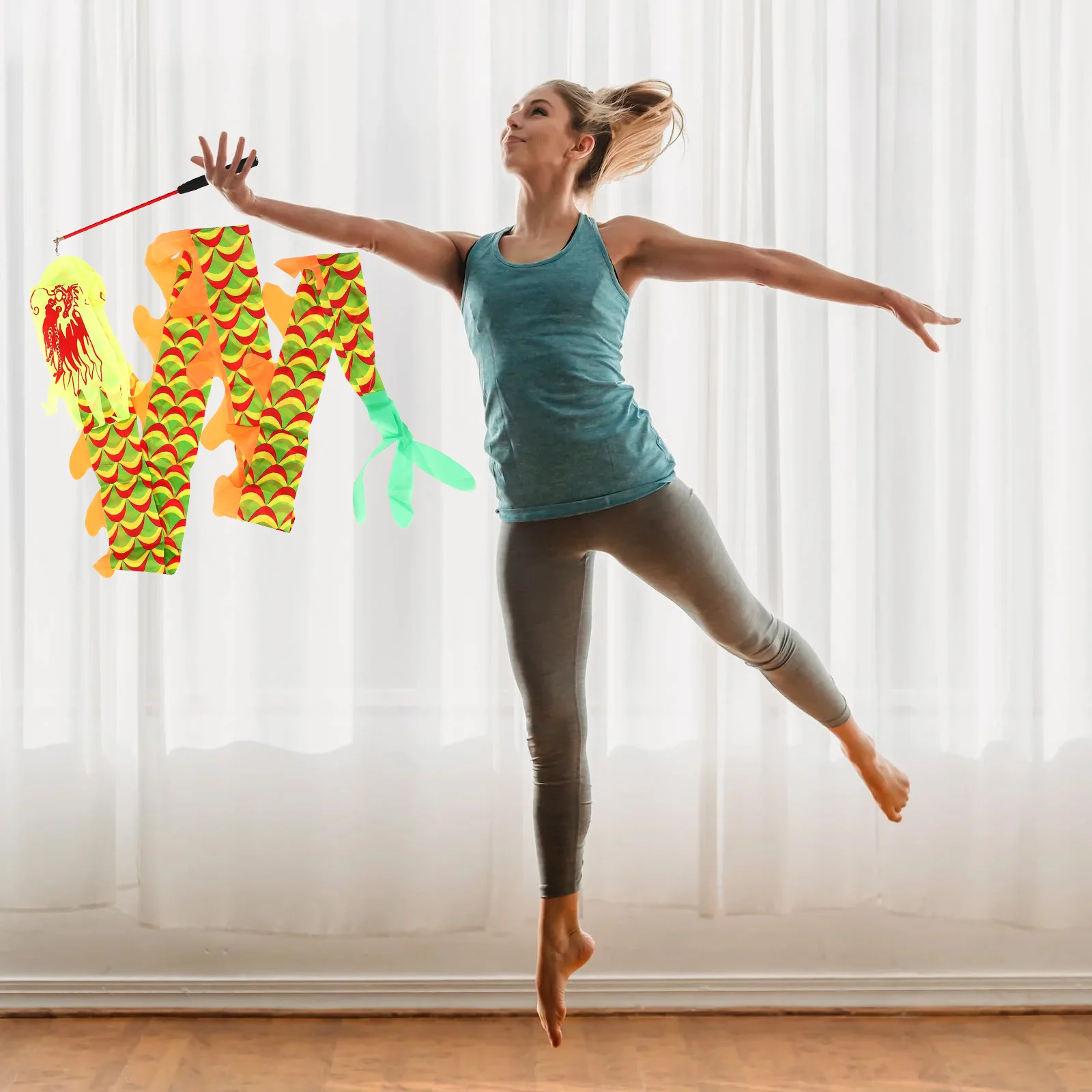

Ribbon Dragon Child Outdoor Playsets 3d Printed Glass Fiber Kids Dance Streamer