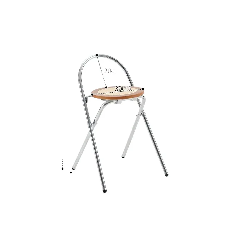 Vintage Folding Dining Chair Space-Saving Balcony Wooden Seat Rattan Design Sturdy Backrest for Compact Living Rustic Furniture
