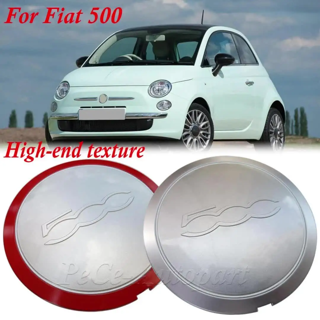 Set Of 4 Unbranded 14 Inch Silver Hub Caps / Wheel Trims For Fiat 500 (Any Model)