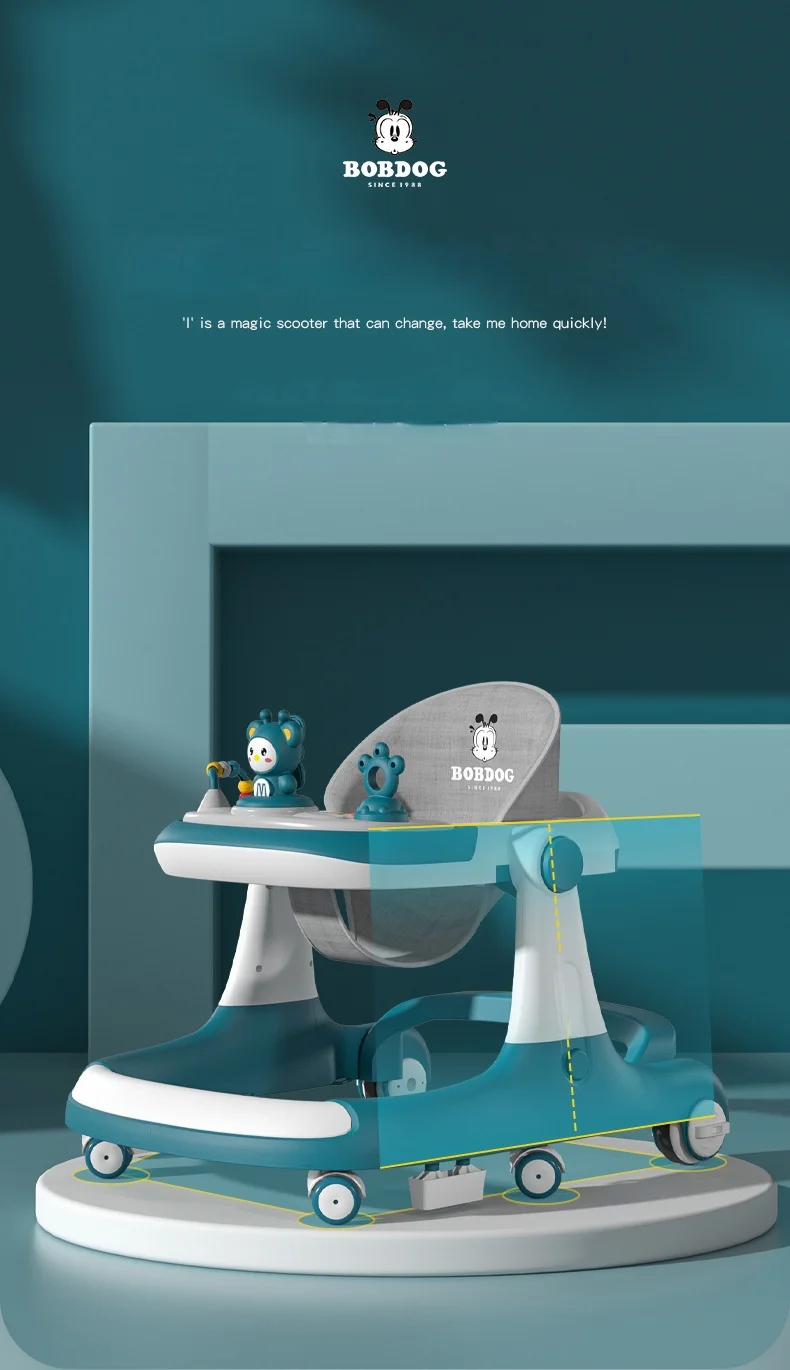 Multi-Functional Anti-Flip Baby Stroller Baby Walker Can Sit And Push Starting Car