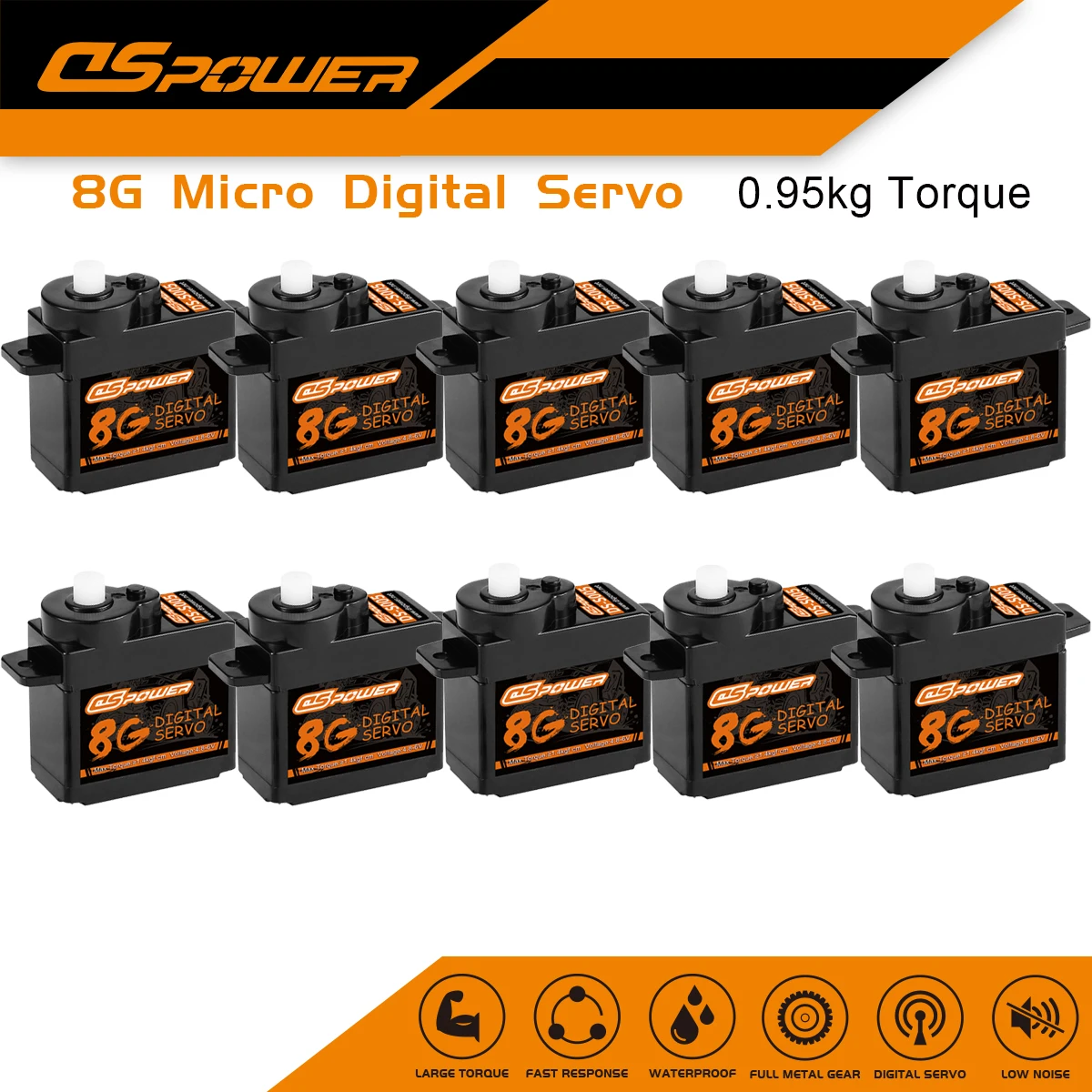 

DSpower 1/5/10/20PCS 8g Micro Digital Servo Mini Servos for SCX24 RC Car WLtoys k969 k989 k999 Mini Q Airplane Robot Accessories