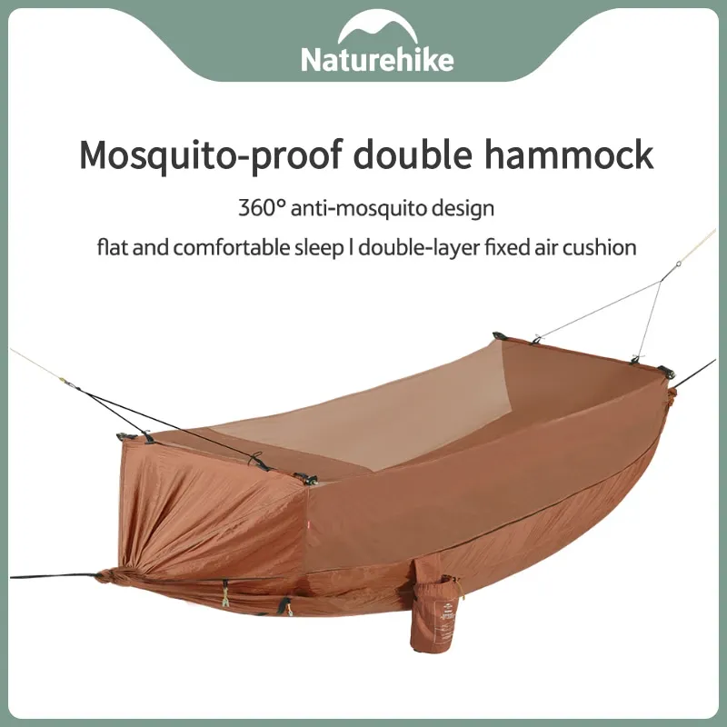 

Naturehike Двойной гамак 70D, высокая плотность, защита от комаров, Сверхлегкий гамак для отдыха на открытом воздухе, кемпинга, качели, для отдыха