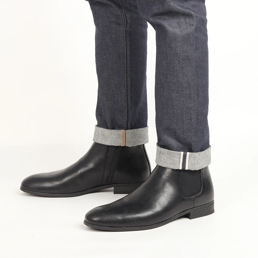 Chelsea Boots Men Zips Brand 2024 Classic Comfortable