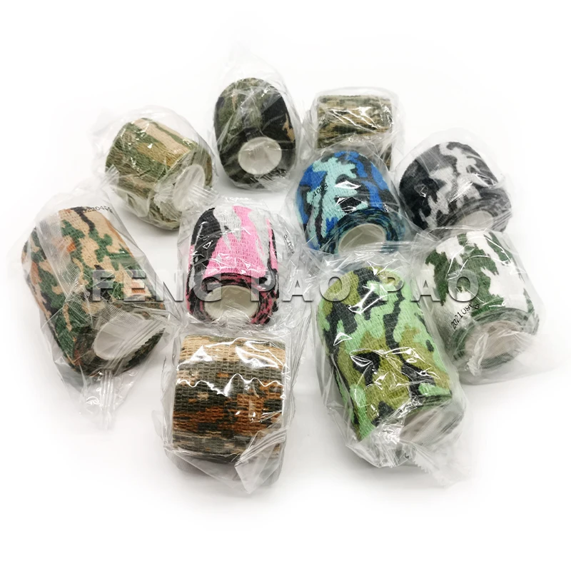 5cmx4.5m Hunting Non-woven Camouflage Tapes Outdoor Shooting Blind Wrap Camo Stealth Tape Waterproof Durable Hunting Accessories