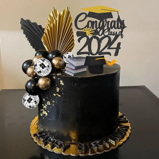 29 Decorazioni Per Torta Compleanno In Stile Boho - Palline Oro E Bianco, Foglie E Topper - Foto 10
