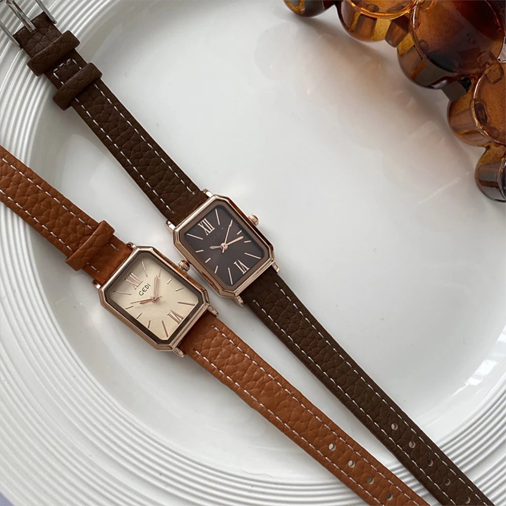 Free shippings Fashion Simplicity Square belt Watch For women's girl student Chain watch strap watch Women's accessories