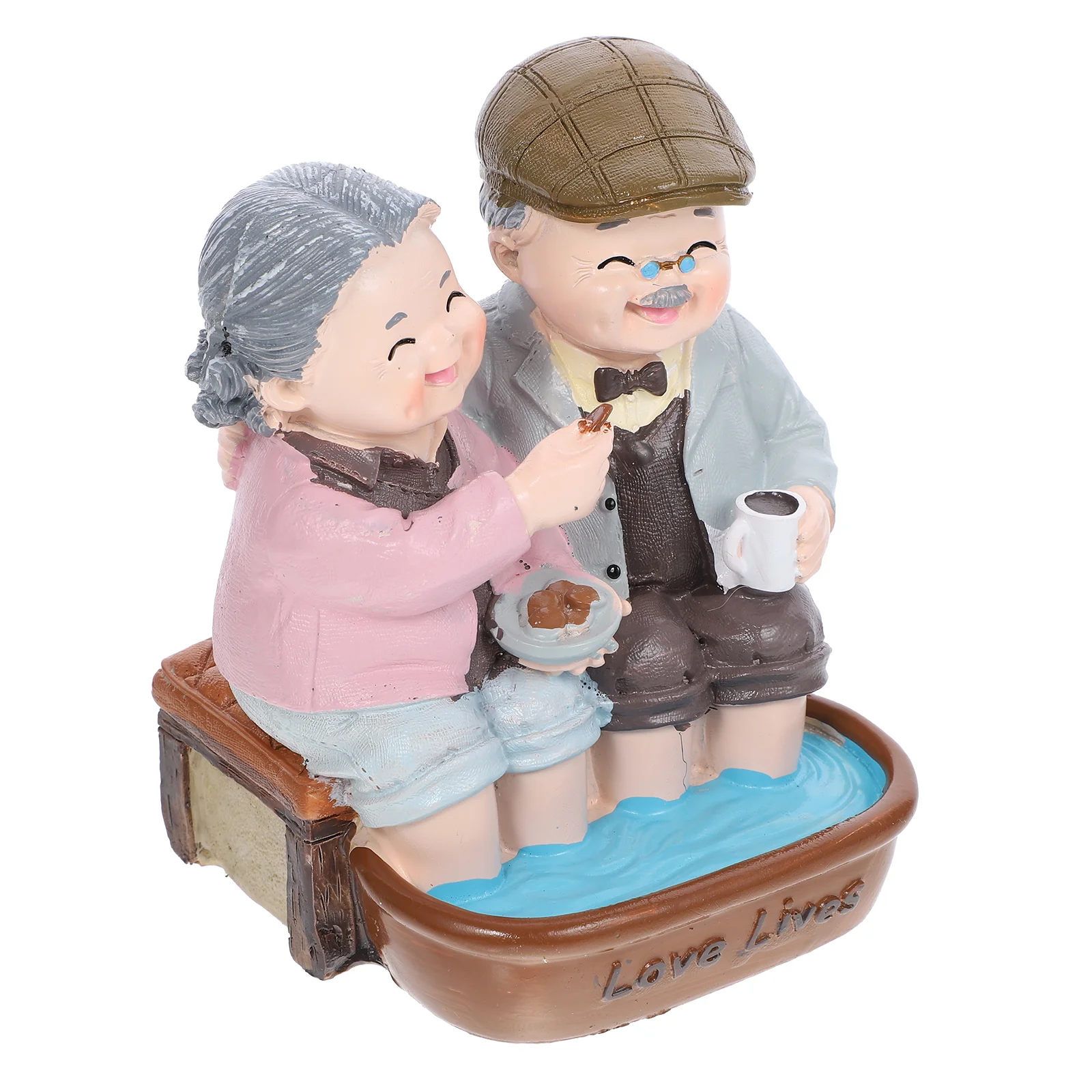 

Grandpa Resin Wedding Anniversary Statues Couple Figure Car Interior Birthday Cake Decor Grandparents Couples Statue