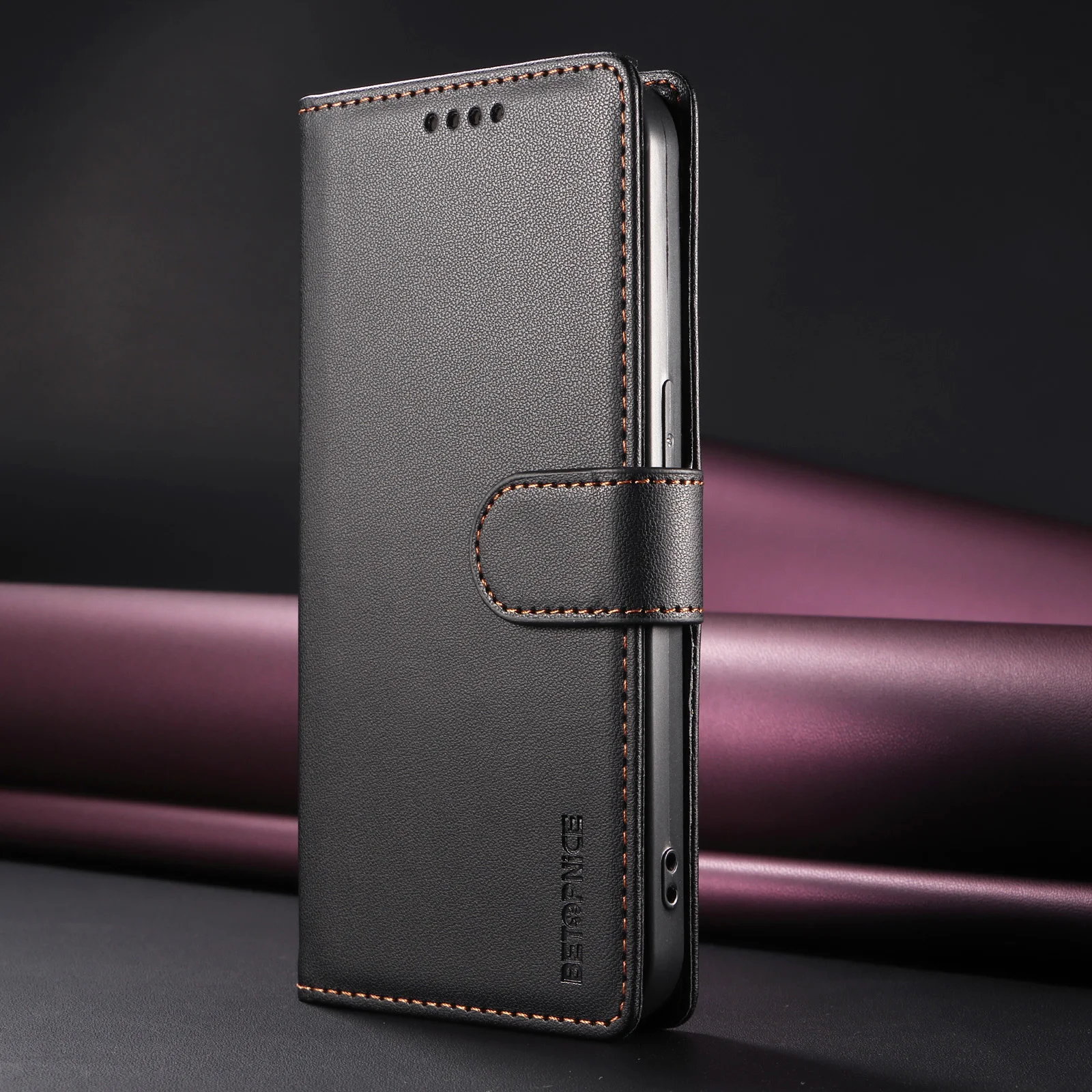 Premium Business Leather Flip Wallet Card Holder Phone Case Cover