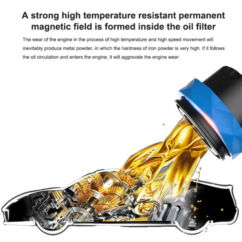 Magnetic Oil Filter Machine Purify Engine Oil Adsorption Iron Impurities for car oil filter