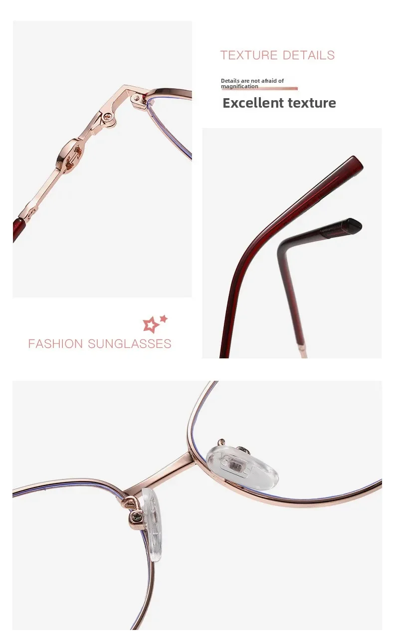 Mode Metall Rahmen Presbyopie Luxus Marke Gläser Senior Sinn für Mittleren Alters Lesebrille männer Gläser frauen Okulare – Detail 3