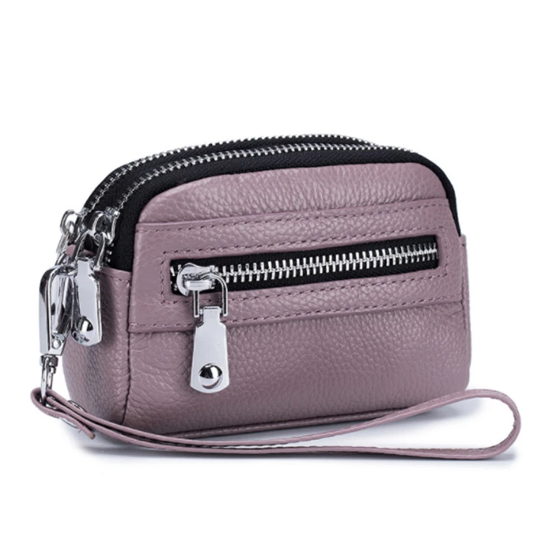 Brand Leather Coin Purse Women Wallet Waterproof Designer Short Fashion Credit Card Holder Wallet Double Zipper Clutch Bags
