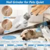 2-in-1 Led Cat Dog Nail Clipper & Nail Grinder with Lights,Rechargeable Pet Nail Trimmers with Nail File,Protective Guard,Quick 6