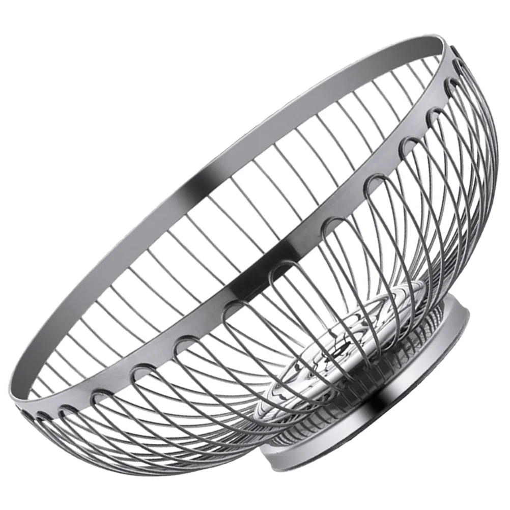 

Large Stainless Steel Draining Vegetable and Fruit Basket Hamper Banana Holder Decorate Storage Baskets Make Tea