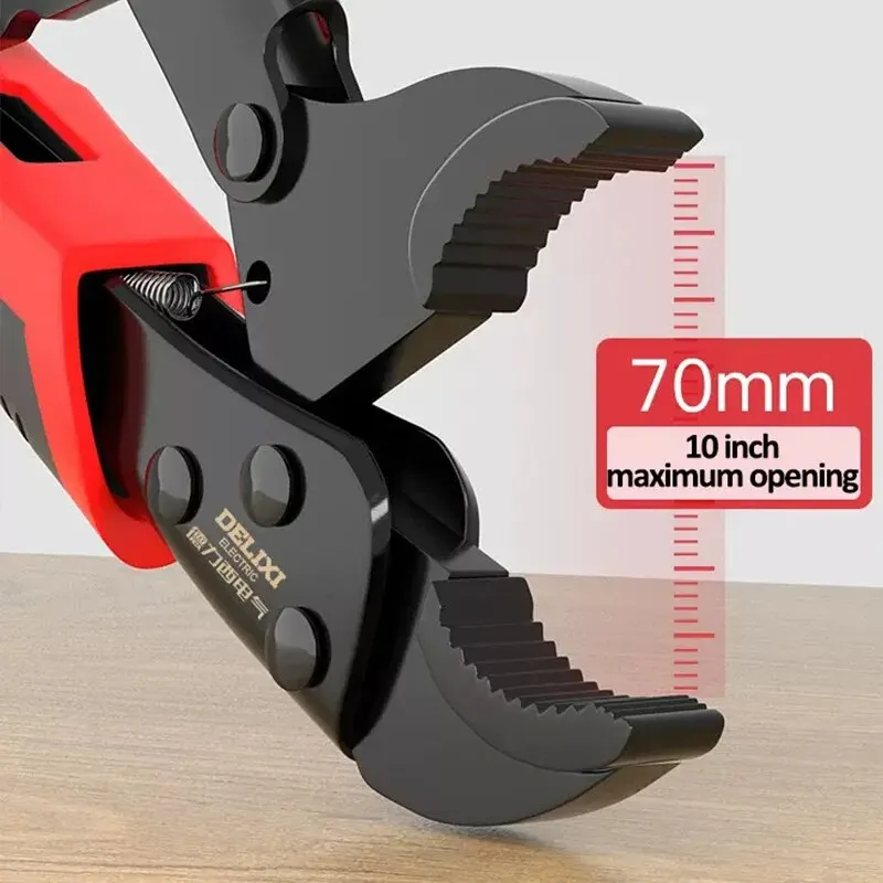 DELIXI ELECTRIC Locking Pliers 7 Inch, Round and Straight Jaw Universal Pressure Pliers with Industrial Grade Multifunctional Design - Image 3